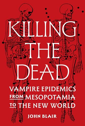Book cover with two black skeleton illustrations on a red background and white text.