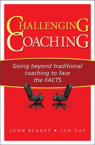 Book cover: "Challenging Coaching" with two office chairs on a red background.