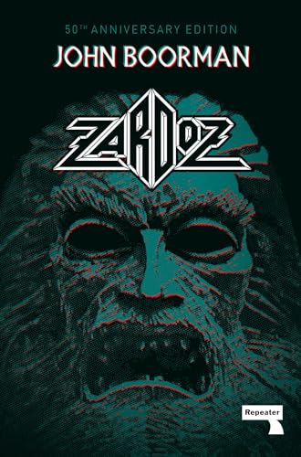Book cover for "Zardoz" featuring a large, distorted face and title logo.