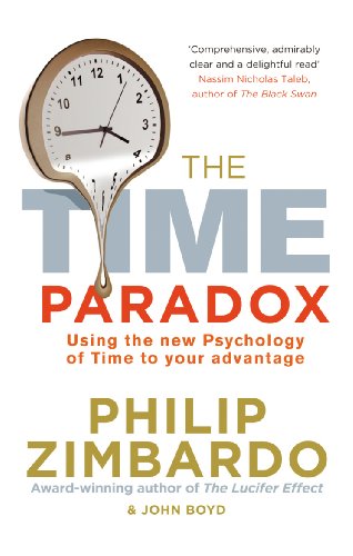 Book cover: “The Time Paradox” with a melting clock illustration.