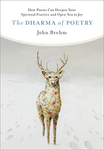 Book cover with floral deer illustration and blue title text.