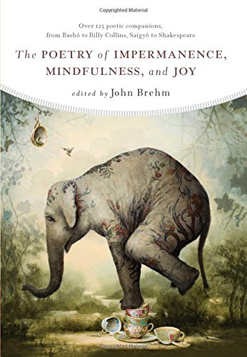 Book cover showing a tattooed elephant balancing on a stack of teacups in nature.