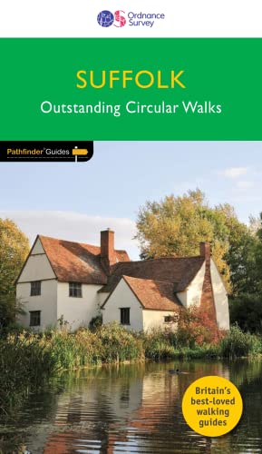 Suffolk walking guide cover with a thatched cottage and green fields.