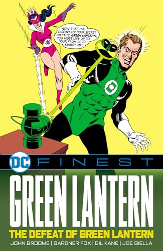 Comic book cover featuring Green Lantern battling a villain, with bold text.