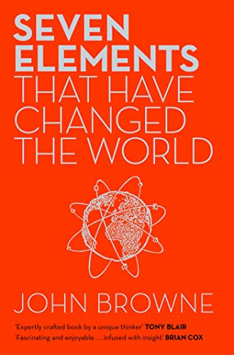 Book cover: “Seven Elements…Iron” with Earth-atom graphic, by John Browne.