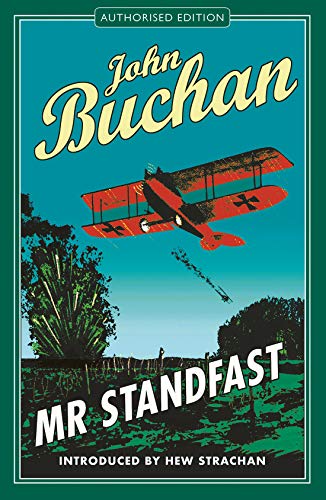 Book cover: “Mr Standfast” with a red biplane and green foliage.