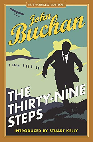 Book cover showing a silhouette of a man running across a landscape with biplane.