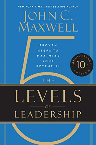 Book cover: "The 5 Levels of Leadership" by John C. Maxwell.