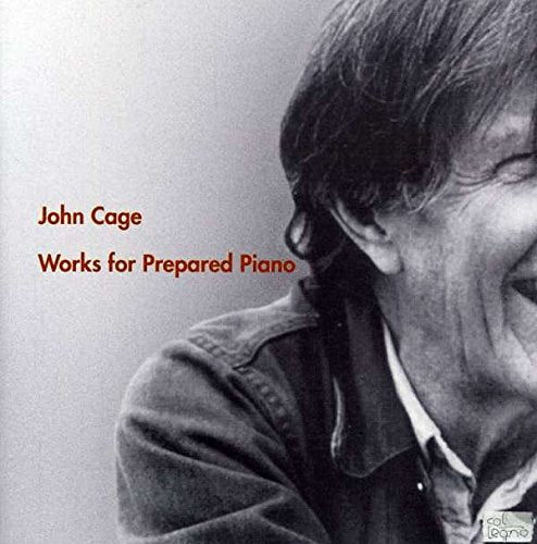 CD cover featuring a black and white portrait of composer John Cage.