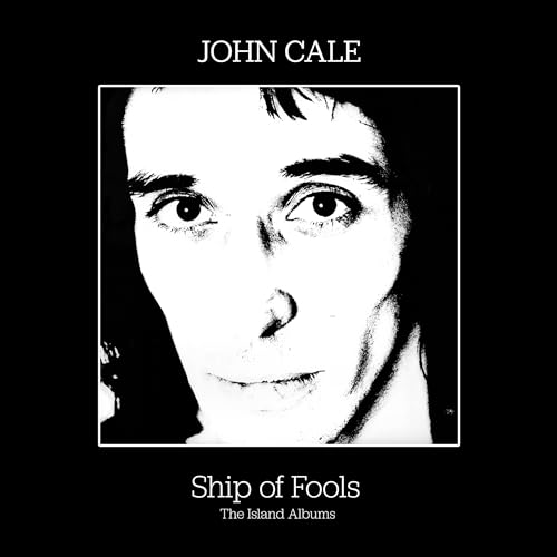 Black and white portrait of John Cale for the album "Ship Of Fools".