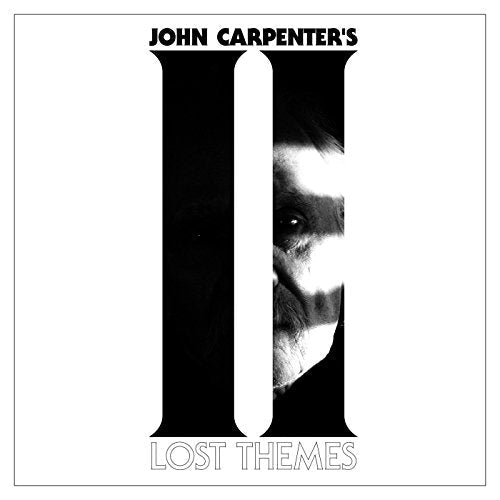 CD cover for John Carpenter’s “Lost Themes II” with a shadowed face.