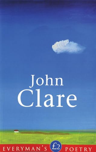 Book cover: "John Clare" poetry, blue sky, green field, small building.