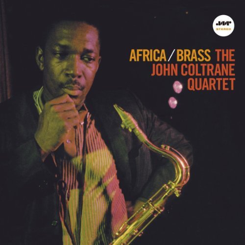 John Coltrane album cover featuring a portrait of the jazz musician.