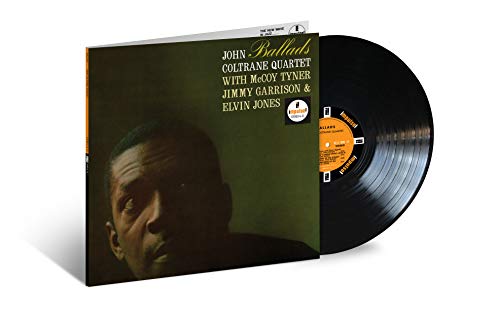 John Coltrane’s “Ballads” vinyl record with portrait cover art.
