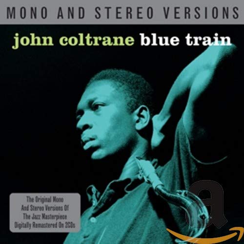 CD cover of John Coltrane’s “Blue Train” featuring a portrait of Coltrane.