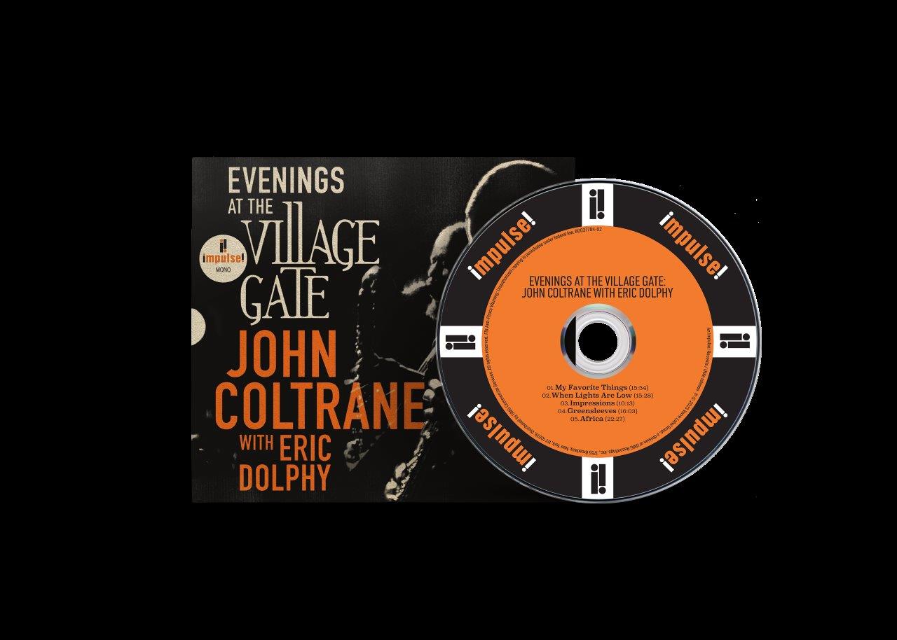 CD cover for John Coltrane and Eric Dolphy’s “Evenings at The Village Gate.”