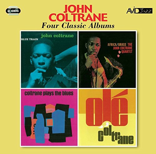 CD cover for John Coltrane’s “Four Classic Albums” with portraits.