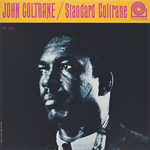 John Coltrane's "Standard Coltrane" vinyl album cover, portrait of Coltrane.