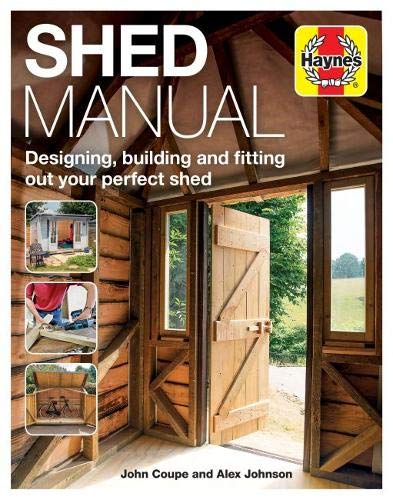 Haynes Shed Manual cover with a wooden shed interior image.