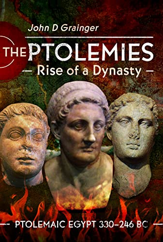 Book cover featuring three ancient Egyptian stone busts against a fiery background.