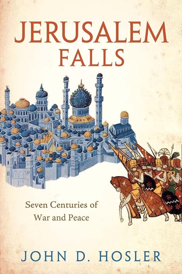 Book cover depicting a medieval city and approaching armored soldiers.