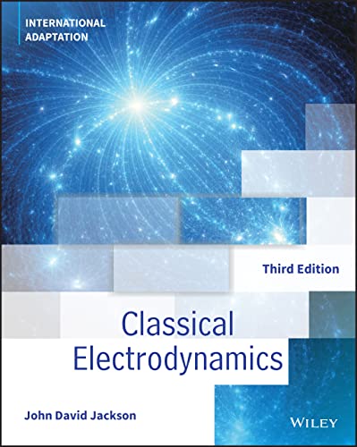 Textbook cover for "Classical Electrodynamics" with a blue, starry background.