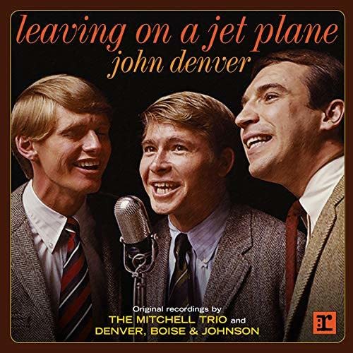 John Denver CD cover featuring three smiling men and a microphone.