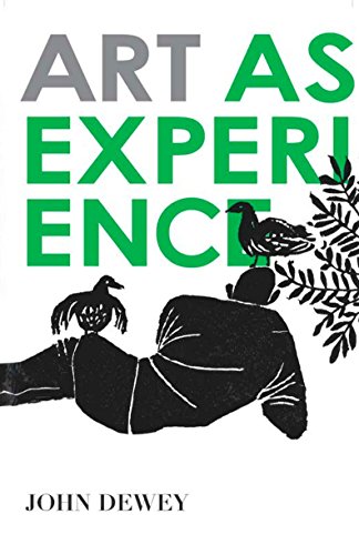Book cover: "Art as Experience" by John Dewey, with black and green illustration.