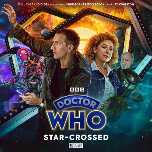 Doctor Who cover featuring the Ninth Doctor, Rose Tyler, and a robot.
