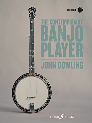 Bluegrass banjo pictured on the cover of a music instruction book.