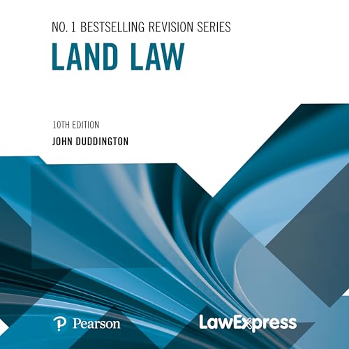 Cover of "Law Express: Land Law" 10th edition textbook, blue and white.