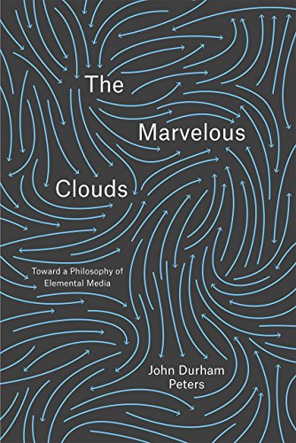 Book cover with swirling blue lines and white text: “The Marvelous Clouds.”