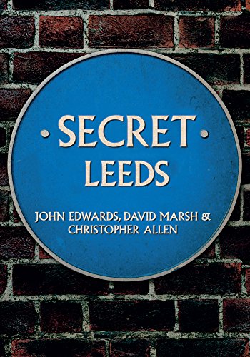 Book cover: blue plaque reading "Secret Leeds" against a brick wall.