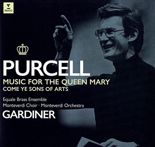 Album cover featuring conductor John Eliot Gardiner with text “Purcell”.