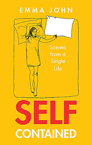 Book cover: sketch of a woman in bed on a yellow background.