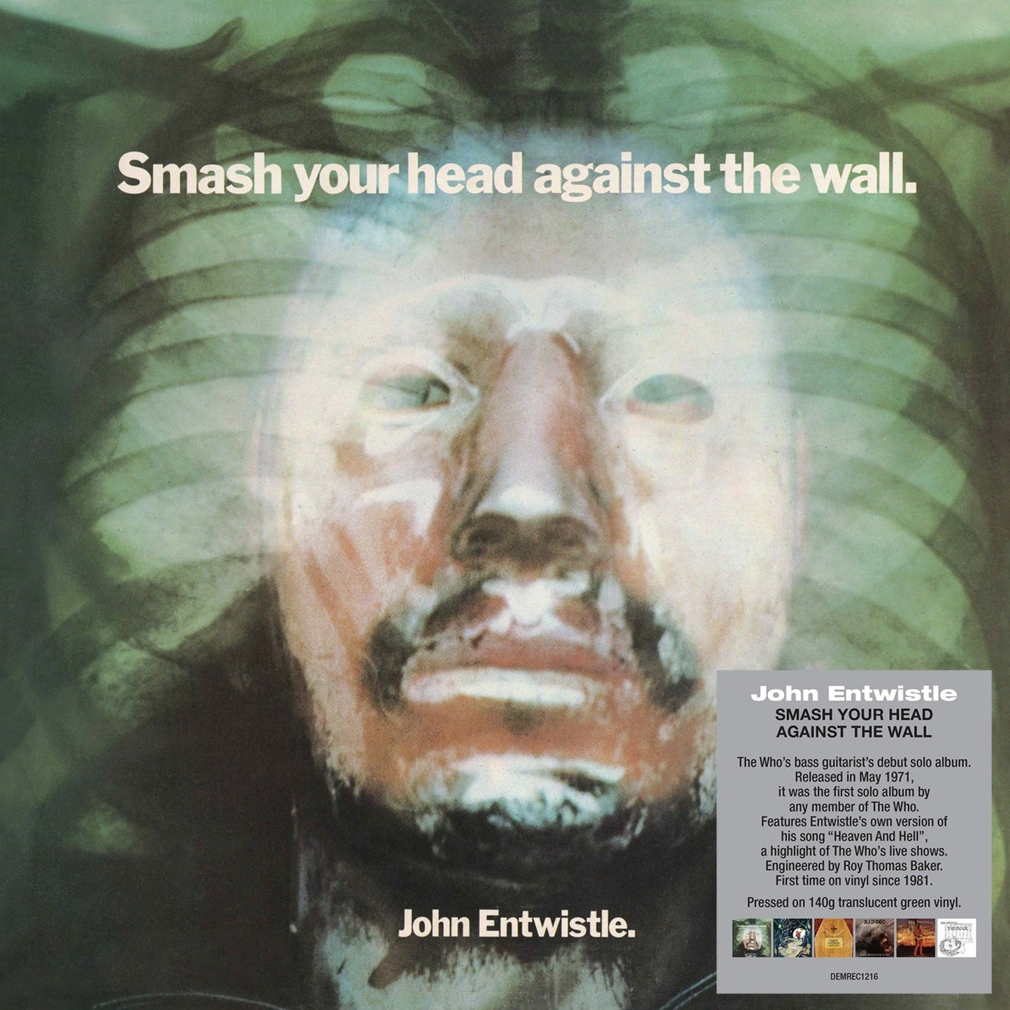 Album cover for John Entwhistle’s “Smash Your Head Against The Wall” vinyl.