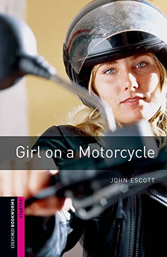 Book cover featuring a woman in a motorcycle helmet and black leather jacket.