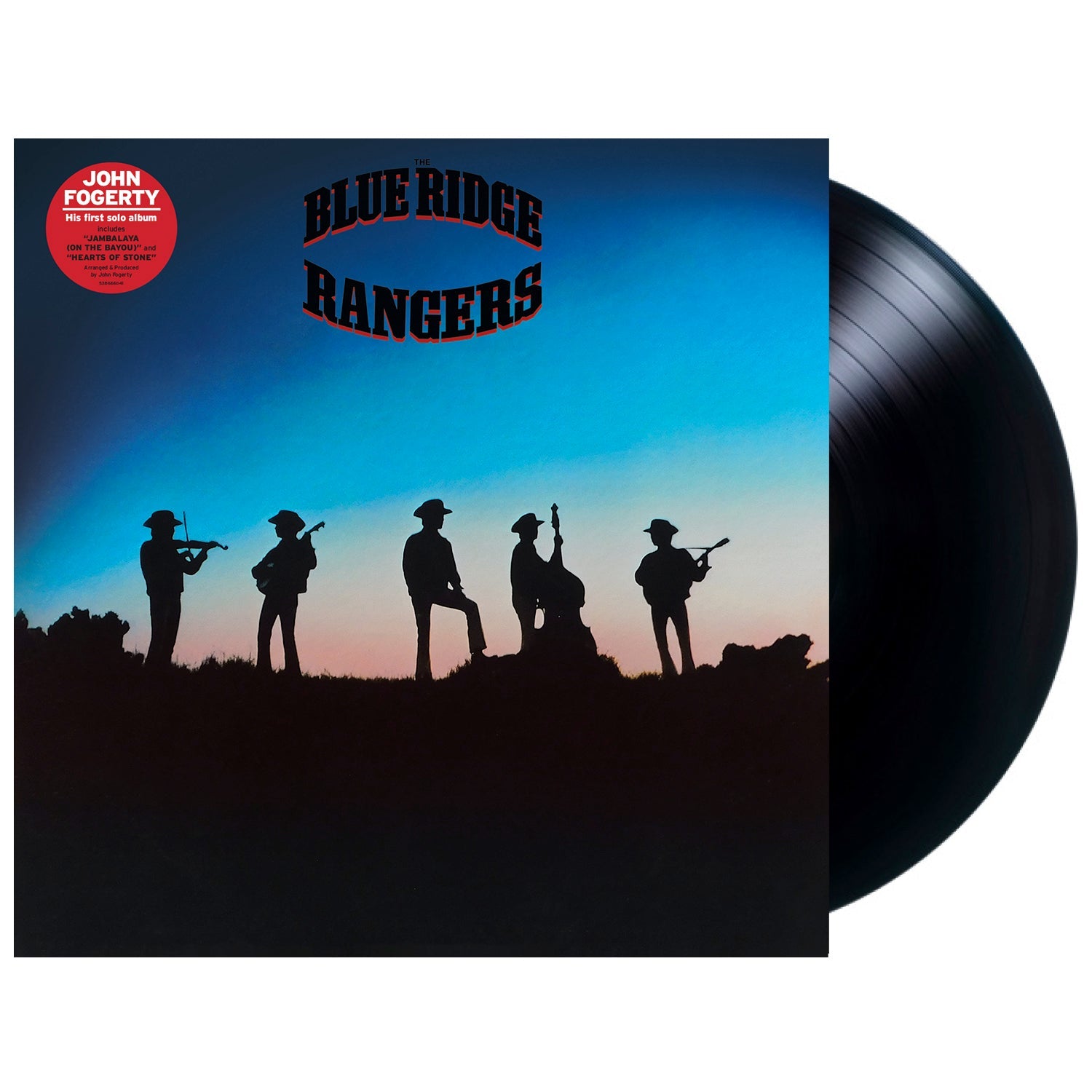 John Fogerty’s “The Blue Ridge Rangers” vinyl record with a silhouette image.