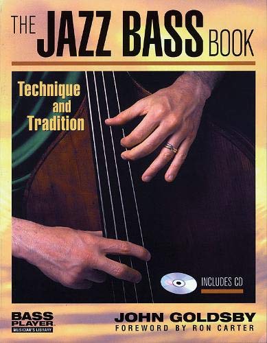 Book cover featuring hands playing a jazz bass with a CD included.