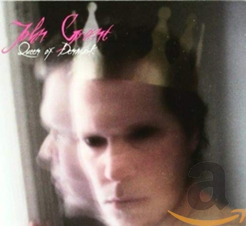 CD cover for John Grant’s “Queen of Denmark” featuring a blurred face with a crown.