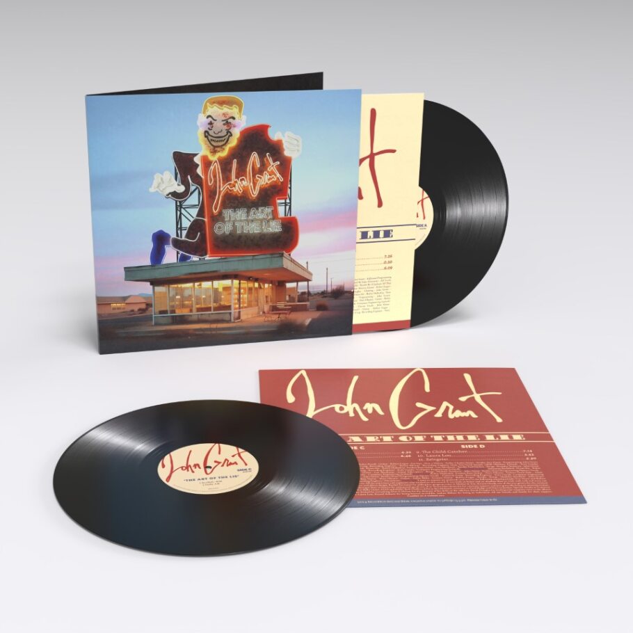 John Grant's "The Art Of The Lie" vinyl record and sleeve displayed.
