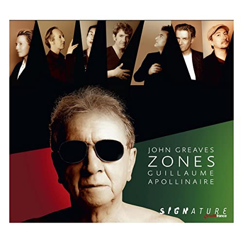 CD cover for John Greaves’ “Zones” featuring portraits and text.