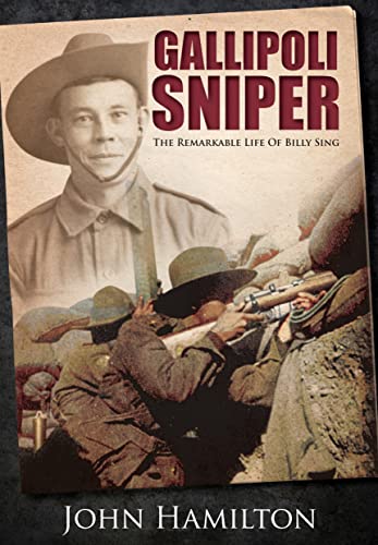 Book cover featuring a portrait and image of a soldier with a rifle.