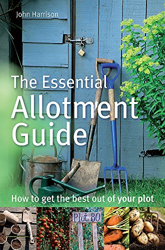 Book cover: gardening tools leaning against a blue shed, vegetables shown.
