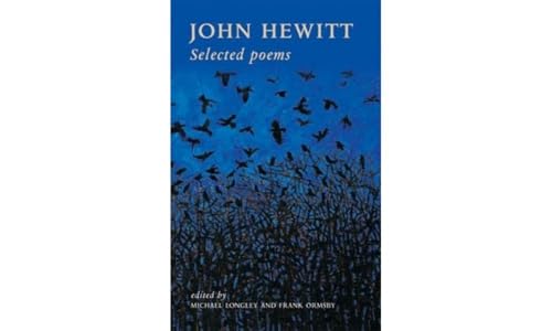 Book cover: “John Hewitt Selected Poems” with a dark bird silhouette.