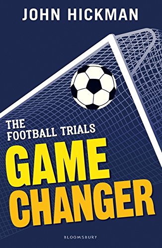 Book cover with a soccer ball in a goal net, yellow title text.