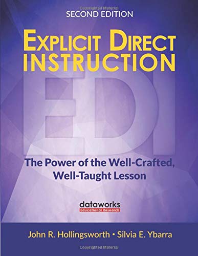 Book cover: "Explicit Direct Instruction," second edition, by Hollingsworth and Ybarra.