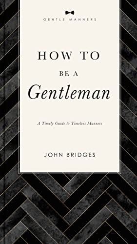 Book cover: "How to Be a Gentleman" with herringbone pattern background.