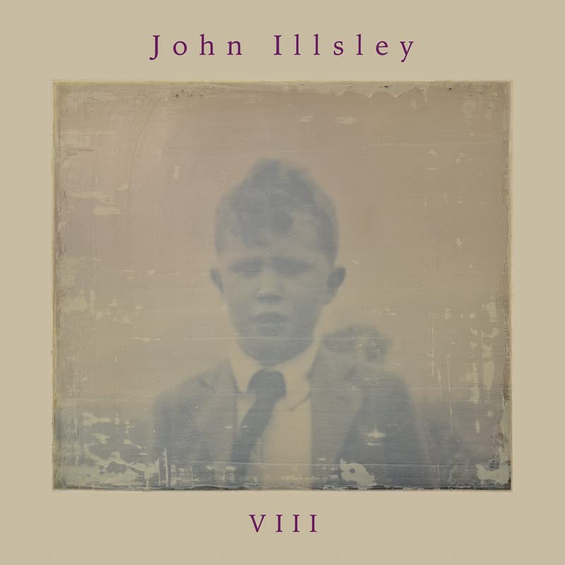 Vintage-style album cover featuring a faded portrait of a young boy.