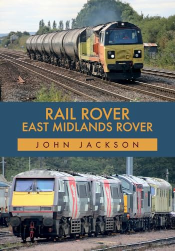 Book cover featuring diesel trains on railway tracks in England.